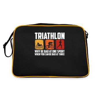 Pourquoi être mauvais dans un sport, le triathlon et les triathlètes - Sac Retro - noir/or - Dos