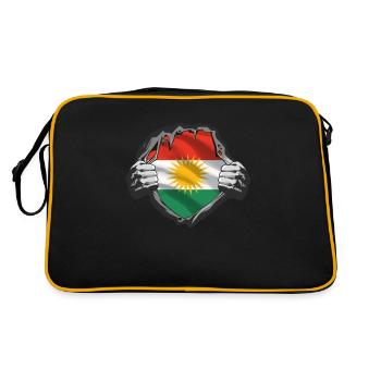 Kurdistan Kurd Kurds Kurdish Gift - Retro Bag - black/gold - Back