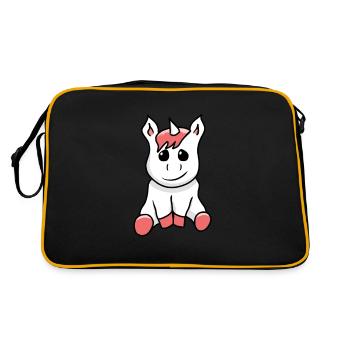Licorne créatures mythiques enfants bébé bambin - Sac Retro - noir/or - Dos