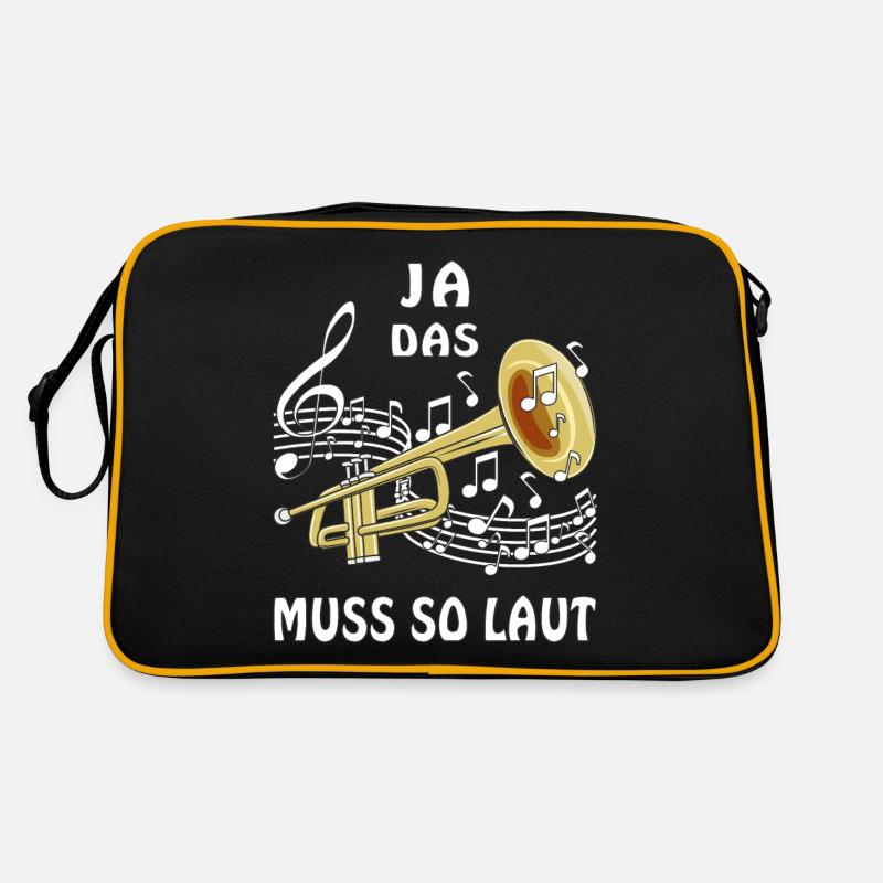 TROMPETE JA DAS MUSS SO LAUT Retro Tasche