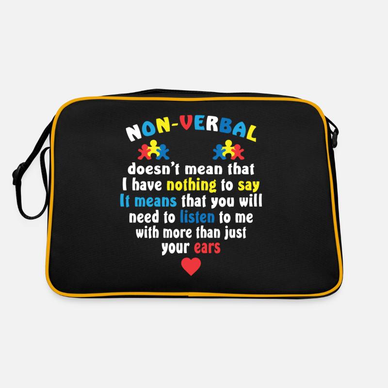 Non verbal Means That You Will Need Listen To Me Retro Tasche