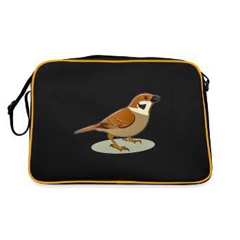 SPARROW - Retro Bag - black/gold - Back