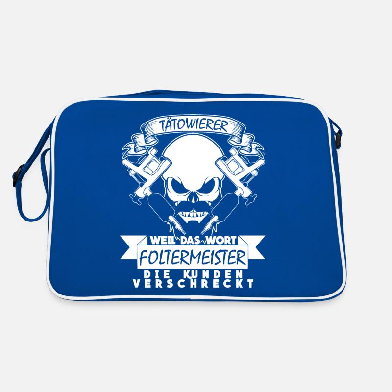 Tattoo - Tätowierer Spruch mit Schädel Retro Tasche