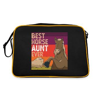 Meilleure tante de cheval jamais drôle d'amant de cheval vintage - Sac Retro - noir/or - Dos