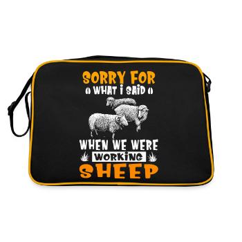 What I Said When We Were Working Sheep Shearing - Retro Bag - black/gold - Back