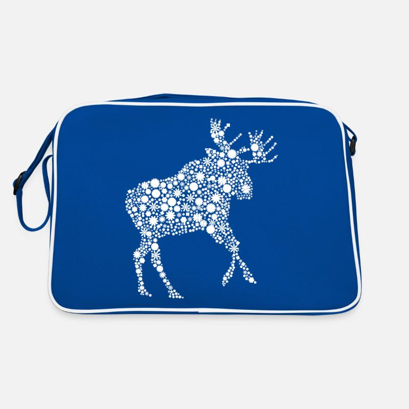Blumen Elch Retro Tasche