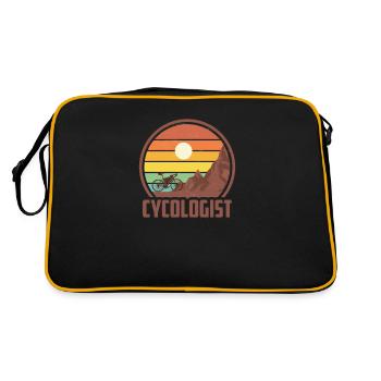Cycologist Evolution, cadeau de vélo VTT amusant - Sac Retro - noir/or - Dos