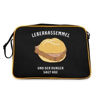 LEBERKASSEMMEL UND DER HUNGER SAGT ADE - Retro Tasche - Schwarz/Gold - Hinten