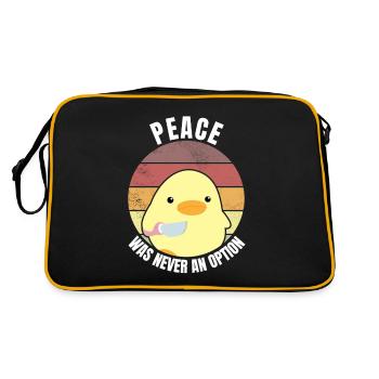 Peace was never an option duck with knife meme - Retro Bag - black/gold - Back