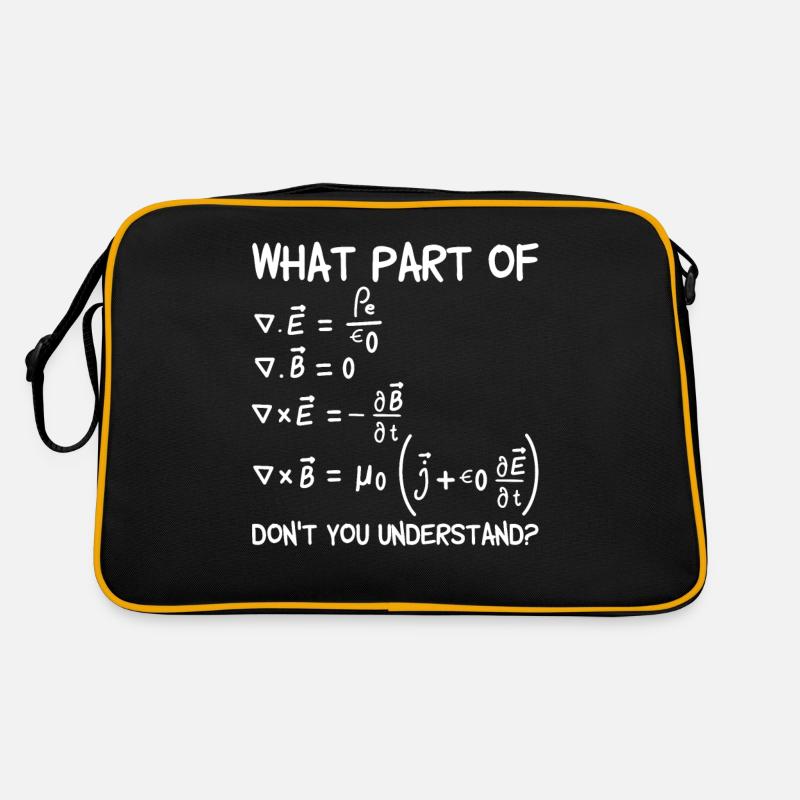 Welchen Teil von Maxwell Gleichungen Geschenk - Retro Tasche - Schwarz/Gold