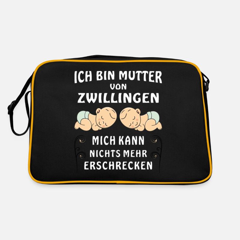 ICH BIN MUTTER VON ZWILLINGEN Retro Tasche
