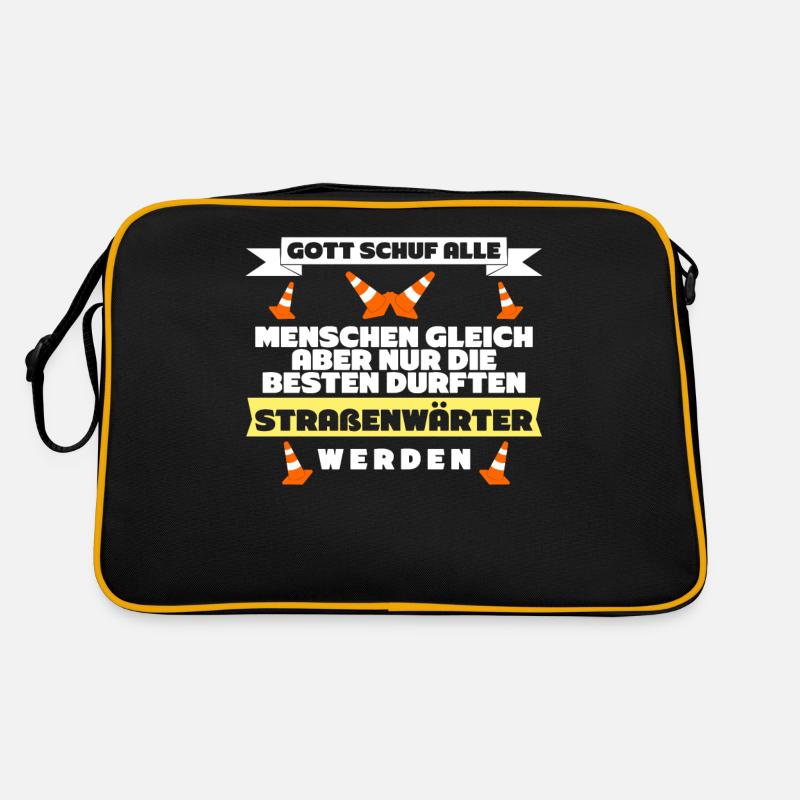 Lustig Straßenbauer Straßenwärter Spruch Retro Tasche