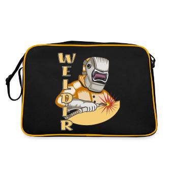 WELDER - Retro Tasche - Schwarz/Gold - Hinten