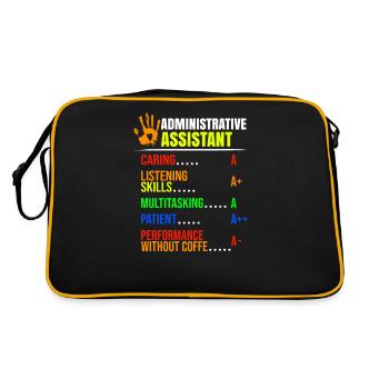 Administrative Assistant Certificate Funny Gift - Retro Bag - black/gold - Back