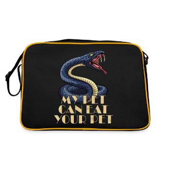 Serpents, animaux de compagnie, serpents, amants - Sac Retro - noir/or - Dos