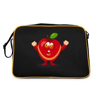 Caractère drôle d’Apple - Sac Retro - noir/or - Dos
