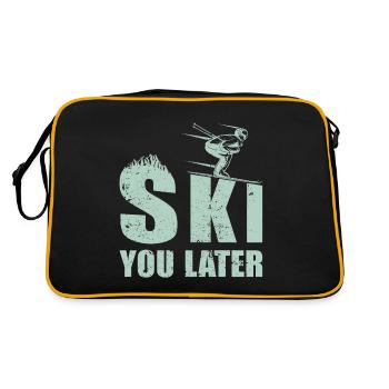 Ski you later Skifahrer Spruch Pistensau Piste - Sac Retro - noir/or - Dos