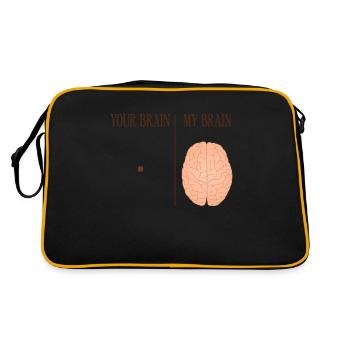 Your brain, my brain - Retro Bag - black/gold - Back