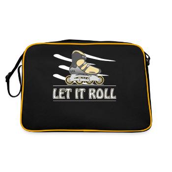 INLINE SKATER LET IT ROLL - Retro Tasche - Schwarz/Gold - Hinten