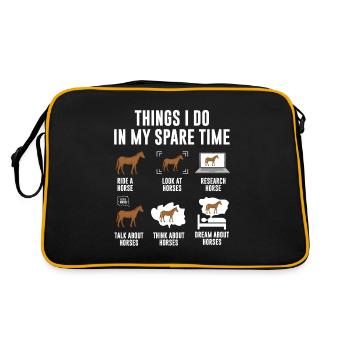 Things I Do in My Spare Time Ride a Horse - Sac Retro - noir/or - Dos