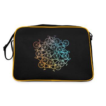 Bicycle motif Bicycle motif - Retro Bag - black/gold - Back