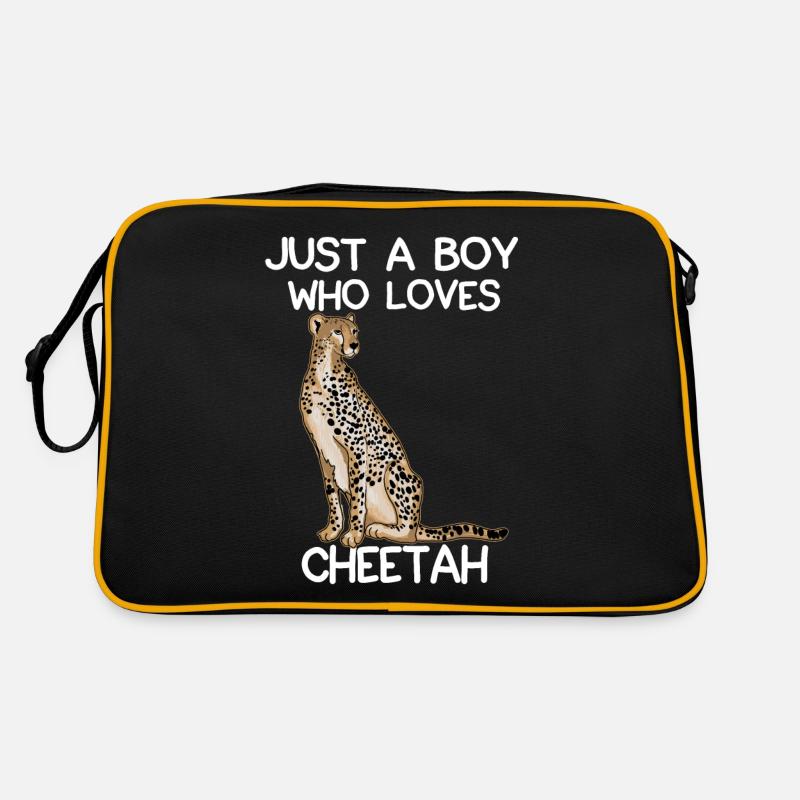 Nur ein Junge, der Geparden liebt Retro Tasche
