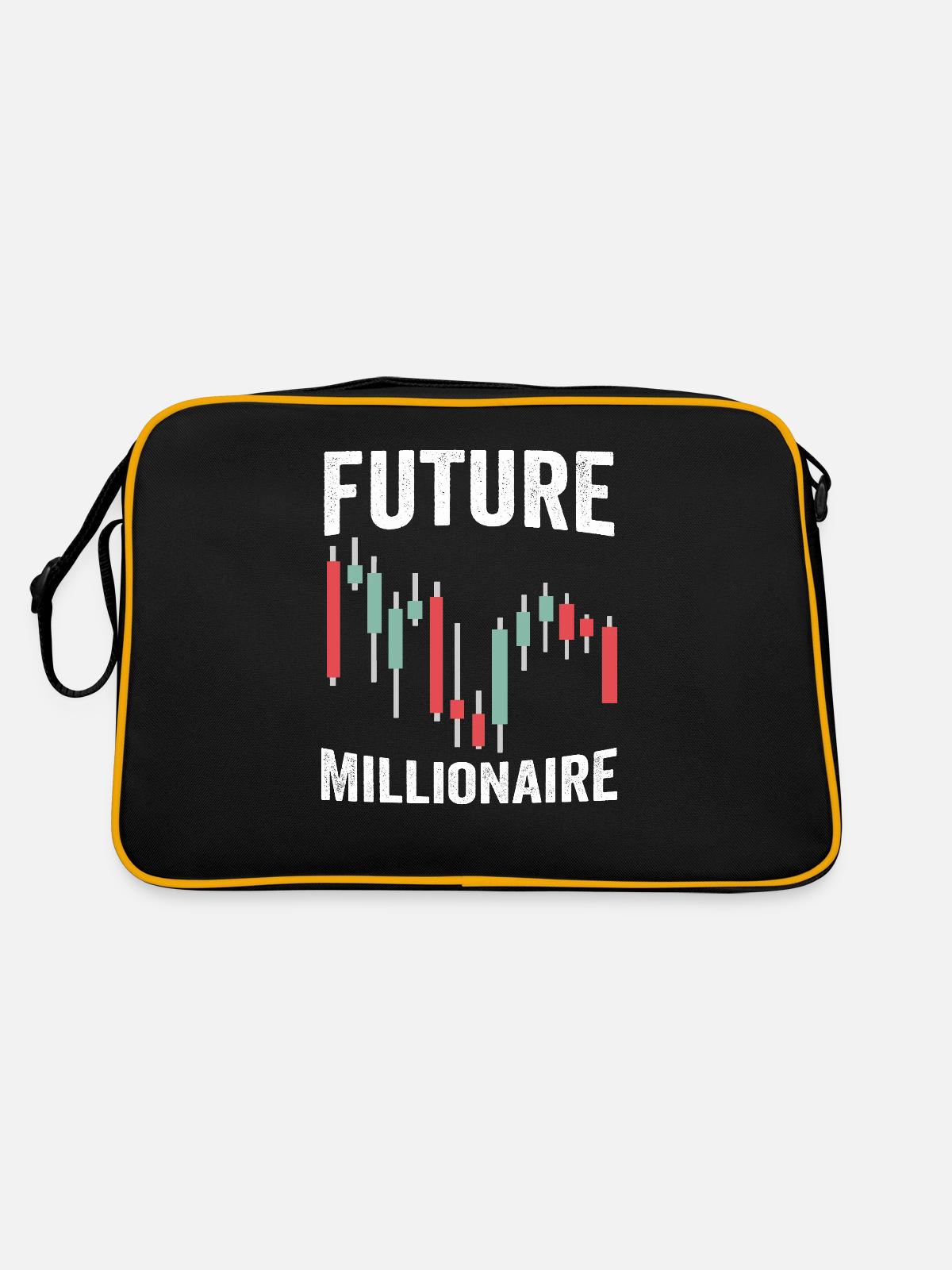 Future Millionaire Lustiger - Retro Bag - black/gold - Back