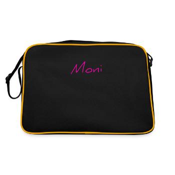 Moni Monika Nom Prénom Cadeaux - Sac Retro - noir/or - Dos