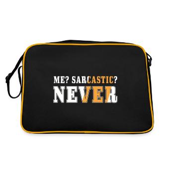 Sarcasme, sarcasme, humour, - Sac Retro - noir/or - Dos