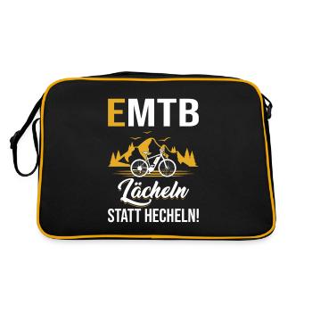 EMTB Smile Instead of Hecheln E Mountain Bike - Retro Bag - black/gold - Back
