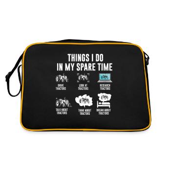 Things I Do in My Spare Time tracteur conduite - Sac Retro - noir/or - Dos