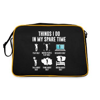 Things I Do in My Spare Time Golf Jouer - Sac Retro - noir/or - Dos