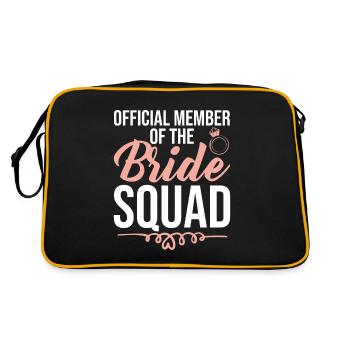 Bride Squad Member - Retro Tasche - Schwarz/Gold - Hinten
