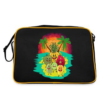 Fruits du sud de la mer du Sud Fruits Fantasy Vitamines - Sac Retro - noir/or - Dos