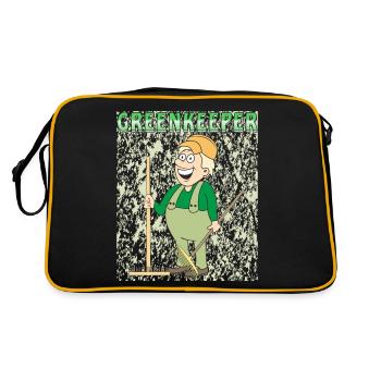 MENSCH COMIC GREENKEEPER - Retro Tasche - Schwarz/Gold - Hinten