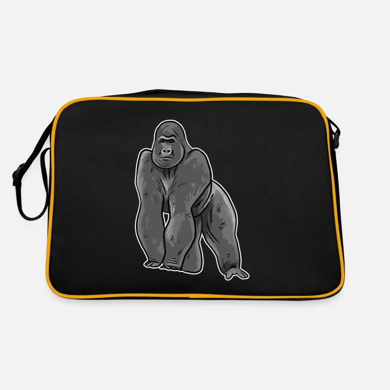 Gorilla Illustration Retro Bag