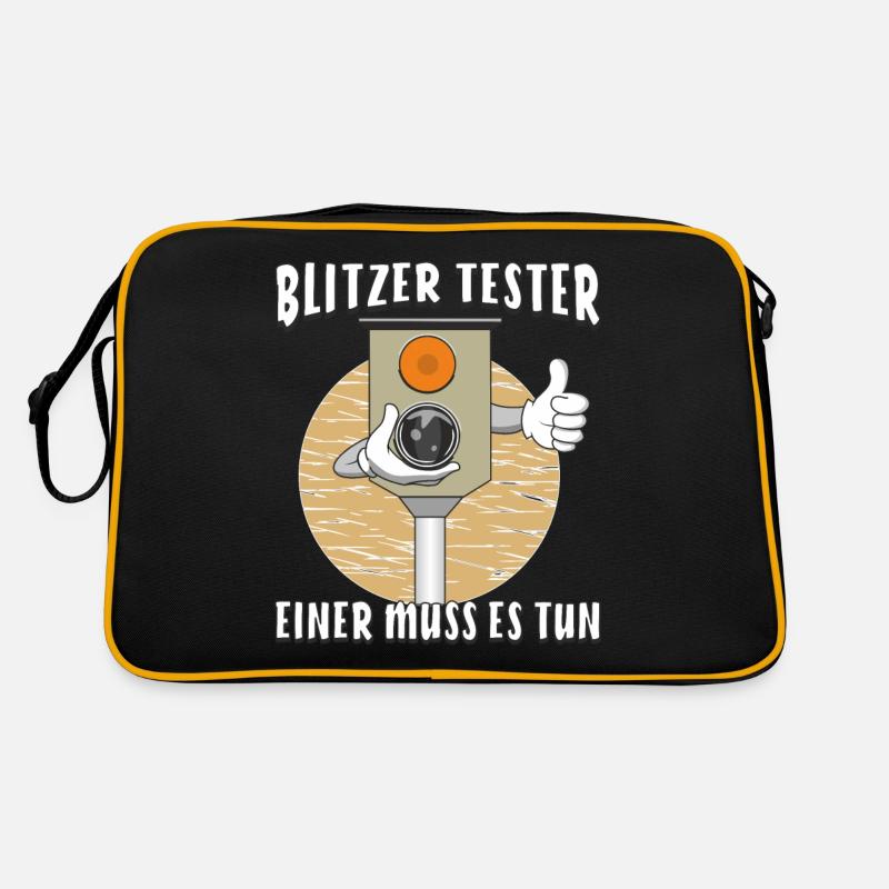 BLITZER TESTER EINER MUSS ES TUN Retro Tasche