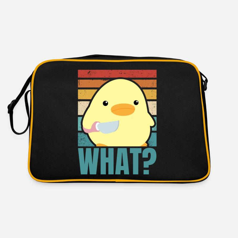 Canard avec couteau Meme Poussin Poulet Gans Ce rétro Sun Sac Retro