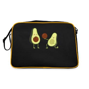 Avocado Demande en mariage Veggie végétalienne romantique - Sac Retro - noir/or - Dos