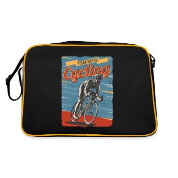 I'd rather be Cycling - Retro Bag - black/gold - Back