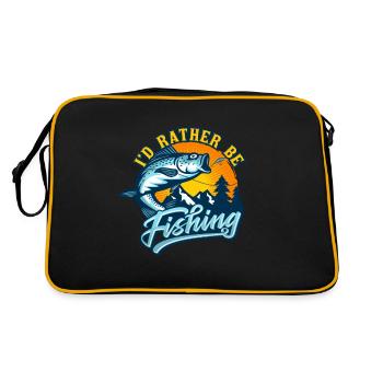 I'd rather be Fishing - Retro Bag - black/gold - Back