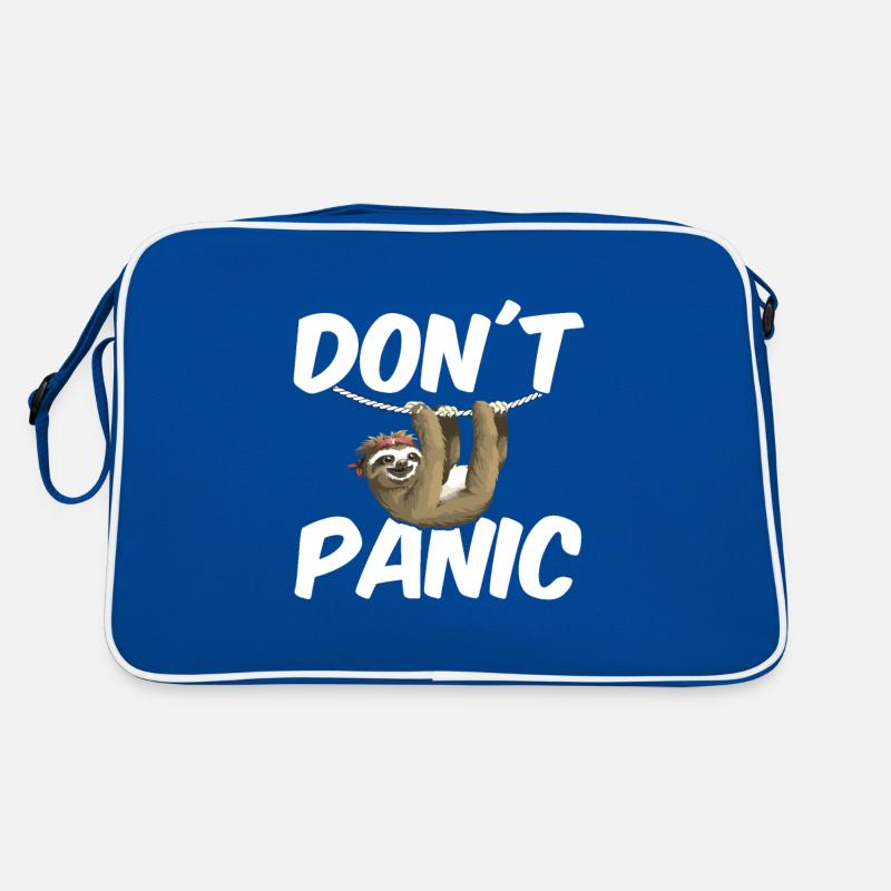 Sloth Don't Panic Retro Bag