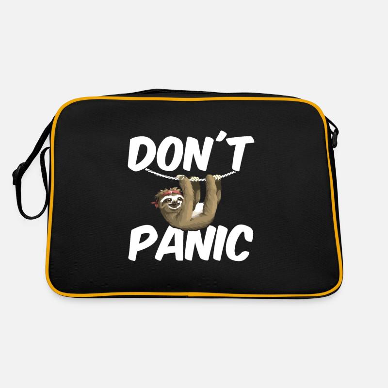 Sloth Don't Panic Retro Bag