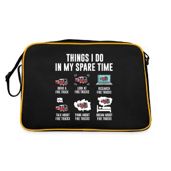 Things I Do in My Spare Time Pompiers - Sac Retro - noir/or - Dos