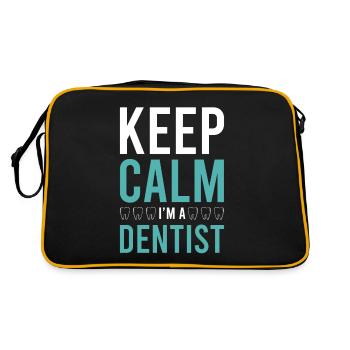 keep calm dentiste - Sac Retro - noir/or - Dos