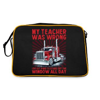My Teacher Was Wrong - Sac Retro - noir/or - Dos