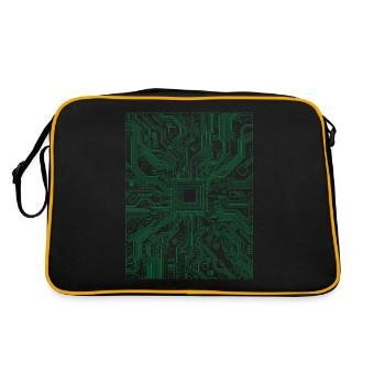 PROCESSEUR Ordinateur-carte mère Informaticien - Sac Retro - noir/or - Dos