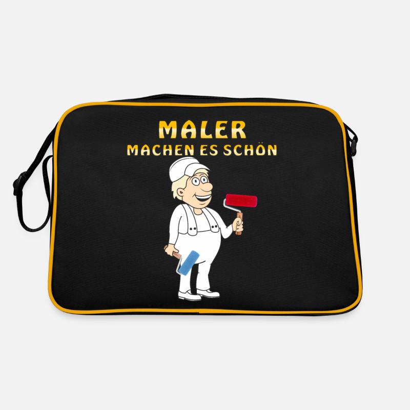 MENSCH COMIC MALER MACHEN ES SCHÖN Retro Tasche