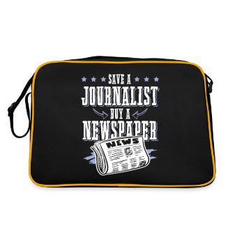 journalist newspaper - Retro Bag - black/gold - Back
