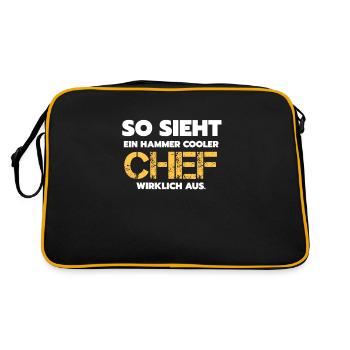 Funny Chef Sayings Cooler Cheffe Employers - Retro Bag - black/gold - Back